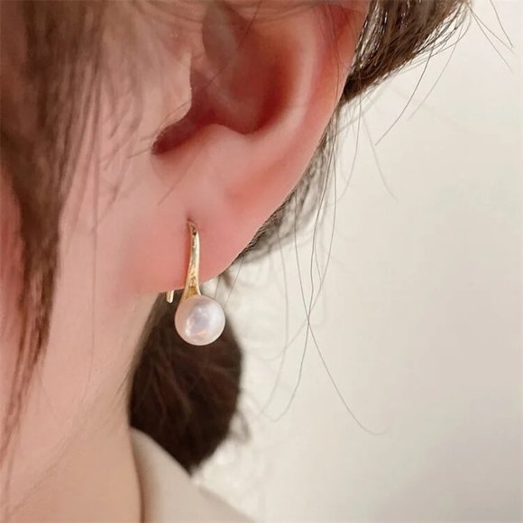 Simple And Design Of Luxury Freshwater Pearl Pendant Earrings - Picture 8 of 8